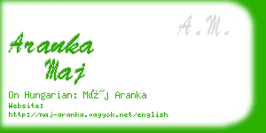 aranka maj business card